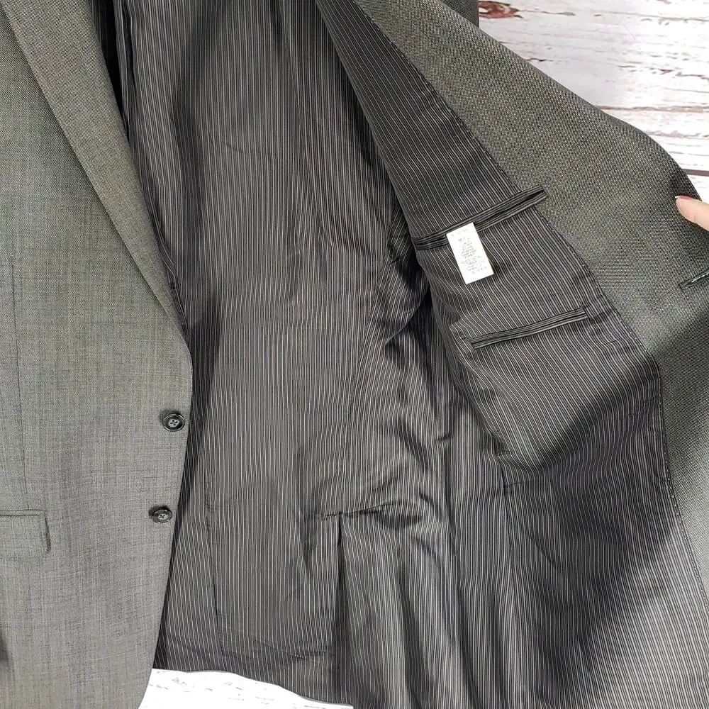 Calvin Klein Men's Gray Wool Slim Fit Sportscoat Blazer Jacket Size 42L